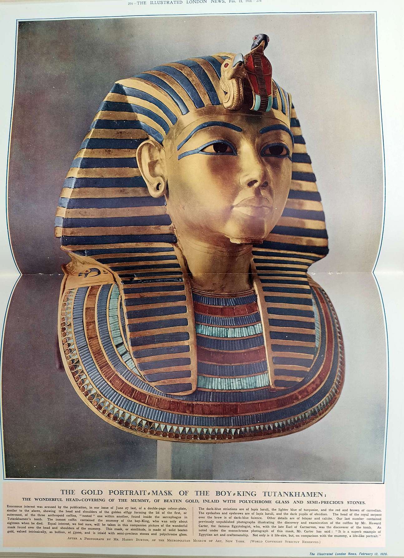 tut gold portrait mask